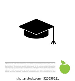 Graduation hat cap icon