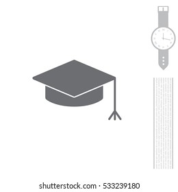 Graduation hat cap icon