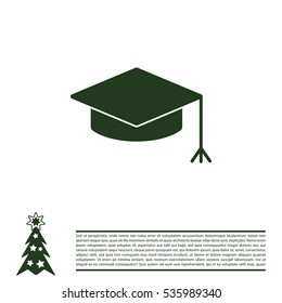Graduation hat cap icon