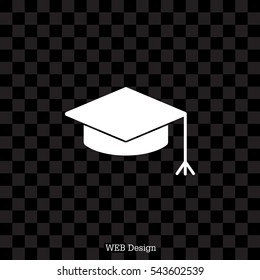 Graduation hat cap icon