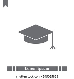 Graduation hat cap icon