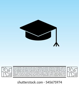 Graduation hat cap icon