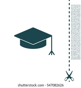 Graduation hat cap icon
