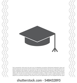 Graduation hat cap icon