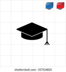 Graduation hat cap icon
