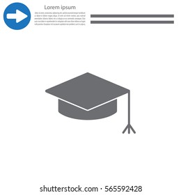 Graduation hat cap icon