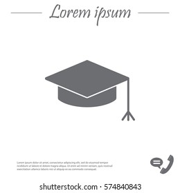 Graduation hat cap icon