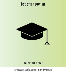 Graduation hat cap icon