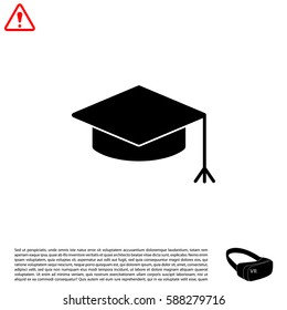 Graduation hat cap icon