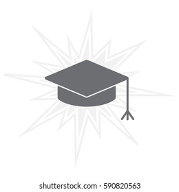 Graduation hat cap icon