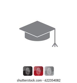 Graduation hat cap icon. vector illustration