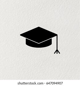 Graduation hat cap icon. vector illustration