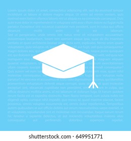 Graduation hat cap icon. vector illustration