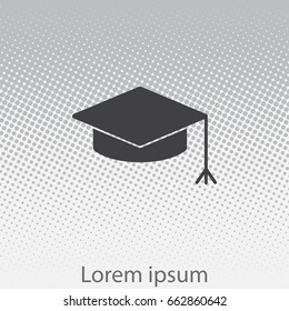 Graduation hat cap icon. vector illustration