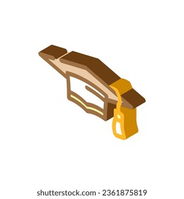 graduation hat cap isometric icon vector. graduation hat cap sign. isolated symbol illustration