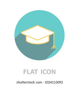 Graduation hat cap line art icon
