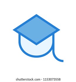 Graduation Hat Cap Line Art Icon Stock Vector (Royalty Free) 1153073558 ...