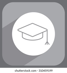 Graduation hat cap line art icon
