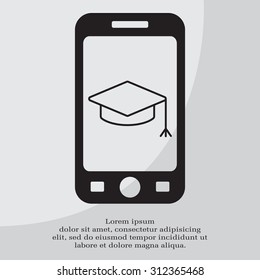 Graduation hat cap line art icon