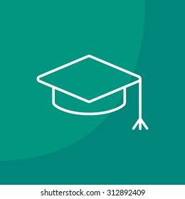 Graduation hat cap line art icon