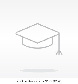 Graduation hat cap line art icon