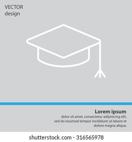 Graduation hat cap line art icon