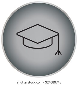 Graduation hat cap line art icon