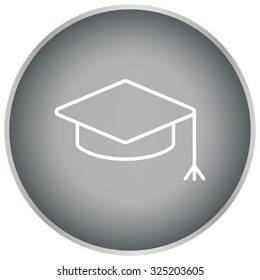 Graduation hat cap line art icon