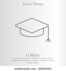 Graduation hat cap line art icon