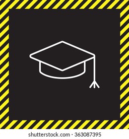 Graduation hat cap line art icon
