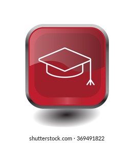 Graduation hat cap line art icon