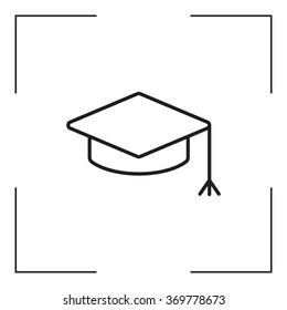 Graduation hat cap line art icon
