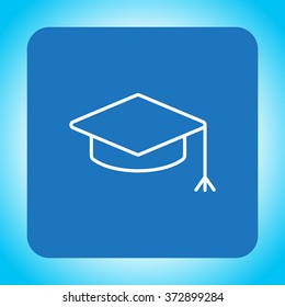 Graduation hat cap line art icon