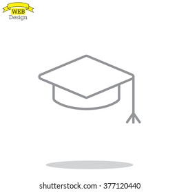 Graduation hat cap line art icon