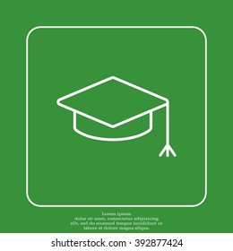 Graduation hat cap line art icon