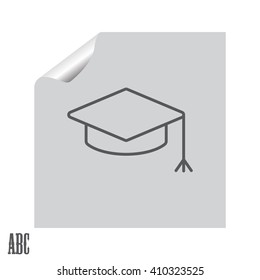 Graduation hat cap line art icon
