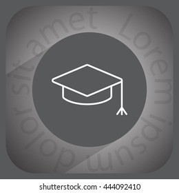 Graduation hat cap line art icon