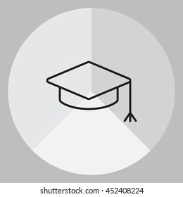Graduation hat cap line art icon