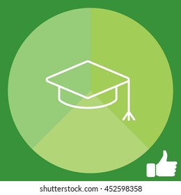 Graduation hat cap line art icon