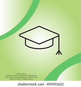 Graduation hat cap line art icon