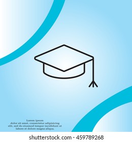 Graduation hat cap line art icon