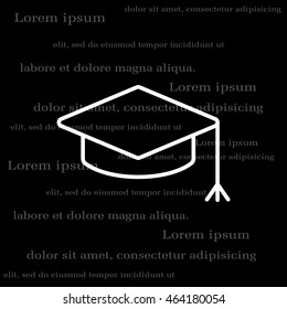 Graduation hat cap line art icon