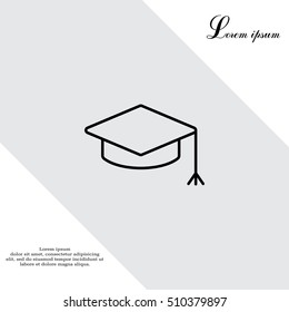 Graduation hat cap line art icon