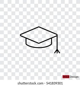 Graduation hat cap line art icon