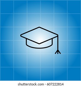 Graduation hat cap line art icon