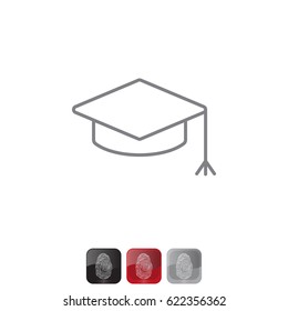Graduation hat cap line art icon