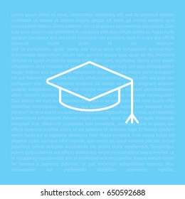 Graduation hat cap line art icon