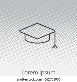 Graduation hat cap line art icon