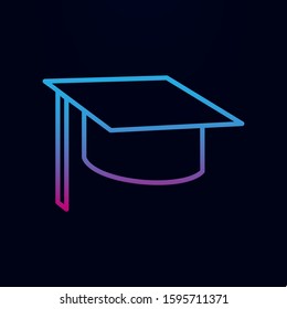 Graduation hat cap nolan icon. Simple thin line, outline vector of sciense icons for ui and ux, website or mobile application