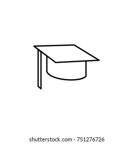 Graduation hat cap on white background